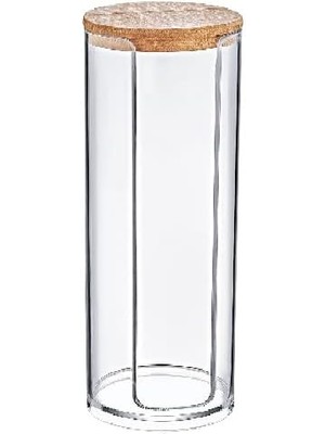 Ahşap Kapak Akrilik Disk Pamukluk Organizeri, Ahşap Kapaklı Pamukluk, Akrilik Pamukluk