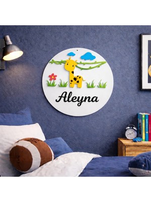 Genç Kız Odası Kapı Veya Duvar Süsü Kişiye Özel Şık ve Modern Tasarım No 1070