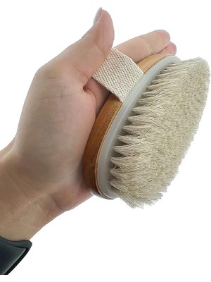 Doğal At Kılı FIRÇASI%100 At Kılı Selülit Fırçası Saklama Keseli