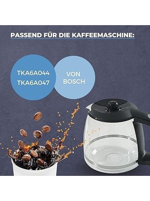 Yedek Sürahi Cam Sürahi Antrasit TKA6A Bosch Kahve Makinesi TKA6A044 / TKA6A047 Için