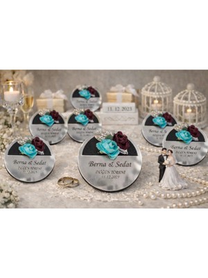 Söz Nikah Düğün Nişan Özel Anlara Özel Magnet 25 Adettir Kişiye Özel NO021