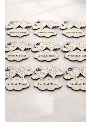 Magnet Balon Temalı Şık Kişiye Özel 25 Adettir No 1066