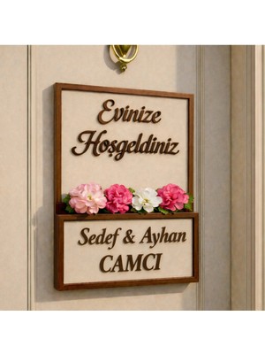 Dış Kapı Süsü Kişiye Özel Çiçekli Şık ve Modern NO1079