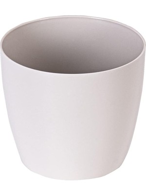 YK05 Yakut Saksı No:5 Drenaj Aparatı ile Birlikte 34CM, 22 Litre Kirli Beyaz