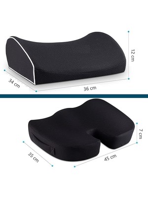 Oturma Minderi Bel Yastığı Bel Destek Yastığı Ortopedik Visco Yastık Boyun Yastığı Ortopedik Yastık Basur Minderi Ofis Minderi Set