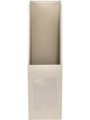 Magazinlik Suni Deri Masa Üstü Evrak/dosya Düzenleyici 23 * 30 * 9 Cm. Bej
