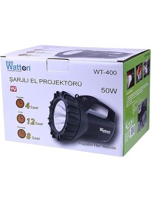 Black WT-400 50WATT Şarjlı Projektör