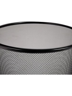 Classics Ev Veya Ofis Için Küçük Silindir Çöp Kutusu, 6 Galon Fileli Yuvarlak Kova, Hafif, Çelik Çöp Sepeti Seti, Çöp Veya Geri Dönüşüm Için, 2'li Paket, Siyah