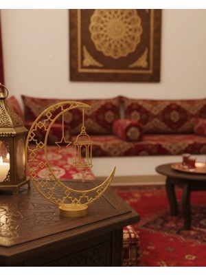 Astraltech 3D Ramazan Dekor Özel Baskı Hilal Yıldız Masa Üstü