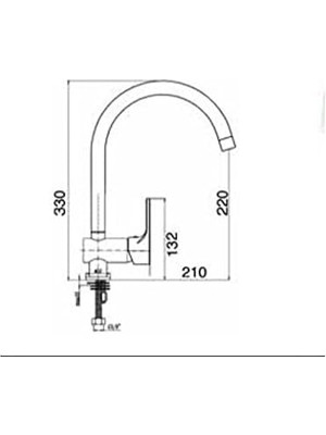 Ayko Spiça Yüksek Lavabo Bataryası, Krom