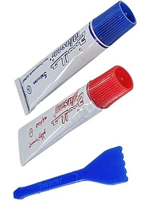 Yapıştırıcısı 18 gr Ikiz Tüp 1 Adet Metal Yapıştırıcı Çift Karışımlı Demir Çelik Yapıştırıcısı Kuvvetli ve Dayanıklı Ikiz Epoksi Yapıştırıcısı