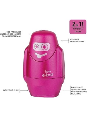 E-Bot Silgili Kalemtiras Metalik Pembe Tekli