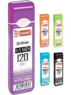 Ucu 120 Li 0.5 mm 2b 3 Paket Çoklu Versatil Kalem Uç Mekanik Uçlu Otomatik Kurşun Mikro Kalem Ucu 60 mm Yumuşak