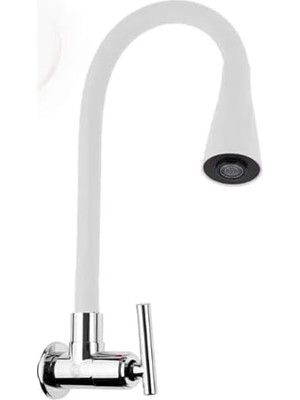 Esnek Silikon Musluk Başlığı – Kıvrılabilir ve Oynar Başlıklı, Beyaz Renkli Musluk Uzatma Aparatı | Mutfak ve Banyo Bataryaları Için Ayarlanabilir Su Yönlendirici 52 cm