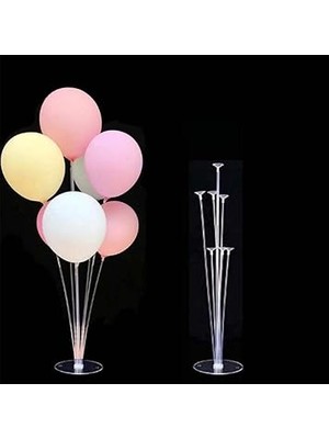 Gitti Balon Standı 7'li Şeffaf Ayaklı Doğum Günü Parti Kutlama Organizasyon
