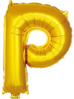 Ayko P Harfi 16 Inç Renk Folyo Balon 36 cm (Altın)