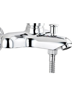 Viva Banyo Bataryası A41045, Duvardan Montaj, Krom, Seramik Kartuşlu, Pirinç Gövde