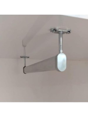 25 cm Dolap Içi Oval Elbise Askı Borusu 2 Adet Tavan Askı Aparatı Vidaları