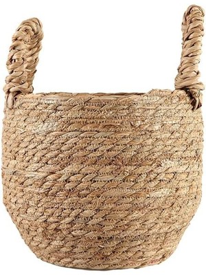 Porland Naturel Kulplu Sepet 22 cm