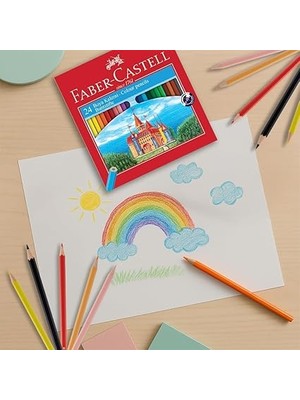 Karton Kutu Boya Kalemi, 24 Renk, Yumuşak ve Canlı Renkler, Kolay Açılır, Kırılmaya Dayanıklı Uçlar, Uç Kırılmasına Karşı Dayanıklılığı Artıran Özel Yapıştırma Sistemi