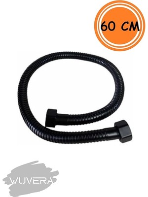 Siyah Kısa Ara Bağlantı Hortumu 60 cm - Modern ve Dayanıklı Tasarım