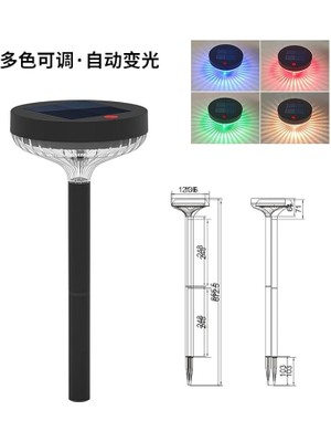 Enerjili Bahçe Aydınlatması, Duvar Bahçe Işıkları (2 Kazıklı Rgb)