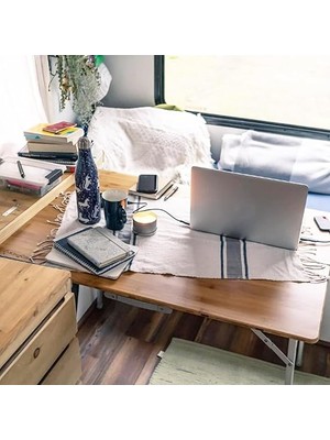 Bamboo L 100X70 Bambu Kamp Masası