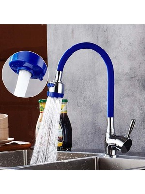 Urfakent Buffer® Oynar Başlıklı Tasarruflu Kubar Musluk Borusu ve Başlığı Mavi