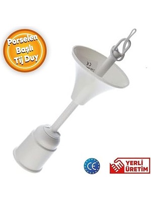 Muhafazalı Korumalı Asma Askı Porselen Askılı Tij Duy Takımı Tavan Lamba Tutucu Duyu Başlığı