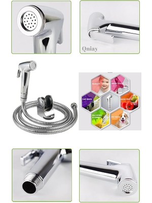 Spiralli Taharet Musluğu Taharetmatik Tabancalı Set Bas Çek | Taharatmatik| Mafsal |hortum |