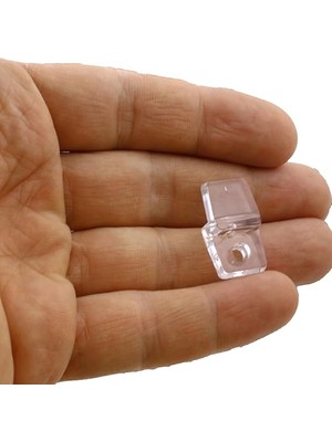 Ayna Tırnağı Cam Ayna Tutucu Plastik Şeffaf 10 Adet