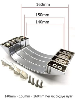 Duşakabin Ay Kulp 140MM 150MM Veya 160 mm 2 Kapaklık Ayk-02