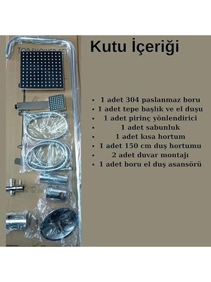 Yağmurlama Duş Seti, Robot Tepe Duş Başlığı, Beyaz (Krom Tahran)