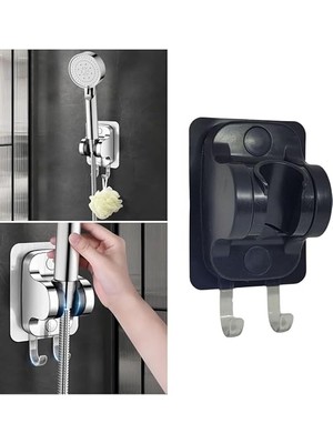 Duş Başlığı Tutucu Yapışkanlı Ayarlanabilir El Duş Tutacağı Delme Yok Duvara Monte Suya Dayanıklı Duş Askısı Güçlü Tutuş
