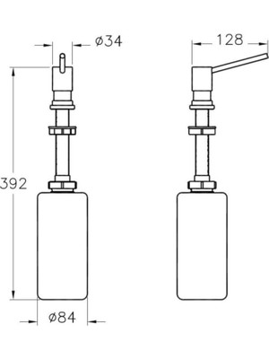 Arkitekta A44285 Ankastre Sıvı Sabunluk Krom
