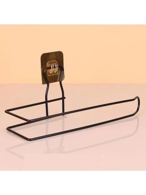 Home Yapışkanlı Metal Kağıt Havluluk & Wc Kağıtlığı – Deliksiz, Mat Siyah, Paslanmaz Çelik, Duvara Monte, Şık ve Dayanıklı, Mutfak ve Banyo Için Pratik Kullanım (Havlu Kağıtlığı)