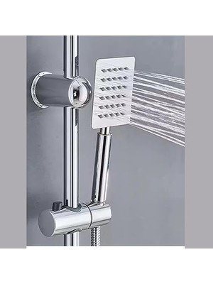 Paslanmaz Çelik Tepe Duş Seti, Yağmurlama Başlıklı, Altın/siyah/krom Renk Seçenekli (Krom 304 Titan)