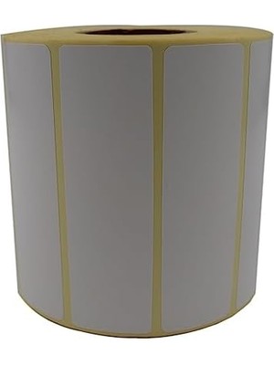 Ayko Kuşe Etiket 100MM x 30MM Ruloda 1500 Adet 40MM Çapında Baskısız Barkod Yazıcı Etiketi