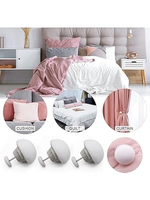 16 Parça Nevresim Takımı - Nevresim Iğneleri, Yorgan Düğmesi, Mantar Yuvarlak Sabitleme Klipsleri, Düğmeli Yatak Odası Yorgan Sabitleme Tutacağı Kaymaz