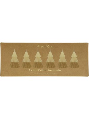 Ayko - Ivory Mini Tree Candles - Krem Mini Ağaç Mumlar (6'lı)