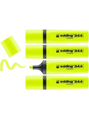 Ayko 344 Fosforlu Kalem, Sarı, 4'lü Set, 2-5 mm Kesik Ucu