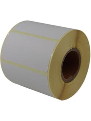 Ayko Eko Termal Etiket 80MM x 40MM Ruloda 1000 Adet 40MM Çapında Direk Termal Transfer Etiketi, Beyaz