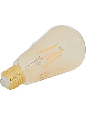 E27 Fil ST64 Lamba, Sıcak Sarı Işık 4W 360LM 2000K Gold