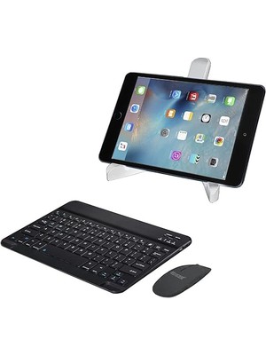 Ipad 6-7-8-9 Nesil 10.2 Inch Tablet Çanta + Bluetooth Klavye + Mouse + Tablet Standı - AL8112