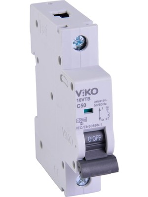 Ayko 10VTB-1C50 Otomatik Sigorta 10KA C Tipi 1 Kutup 50A