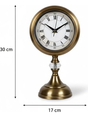 Kasva Concept Metal Kristal Eskitme Masa Saati Dekoratif | 30X17 cm | Butik Saat