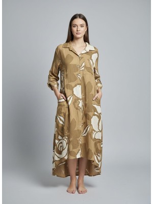 Rabiossa Kadın Italyan Keten Elbise