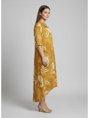 Rabiossa Kadın Italyan Keten Elbise