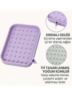 Oluklu Kaymaz Katı Sabunluk | Silikon Sabunluk