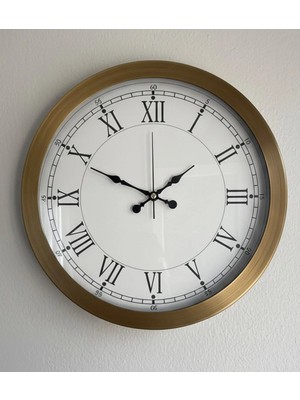 Kasva Concept Metal Retro Eskitme Duvar Saati | 36 cm | Butik Saat